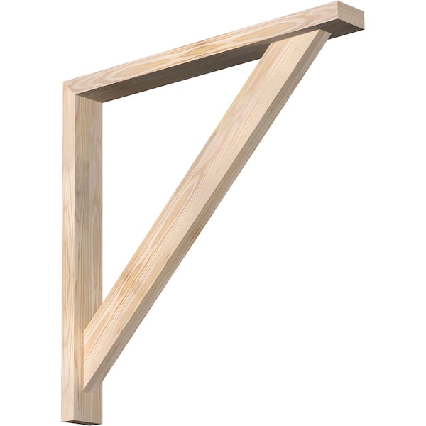 Ekena Millwork Traditional Craftsman Smooth Bracket w/ Offset Brace, Douglas Fir, 3 1/2"W x 30"D x 30"H BKT0402X30X30TRA04SDF - main